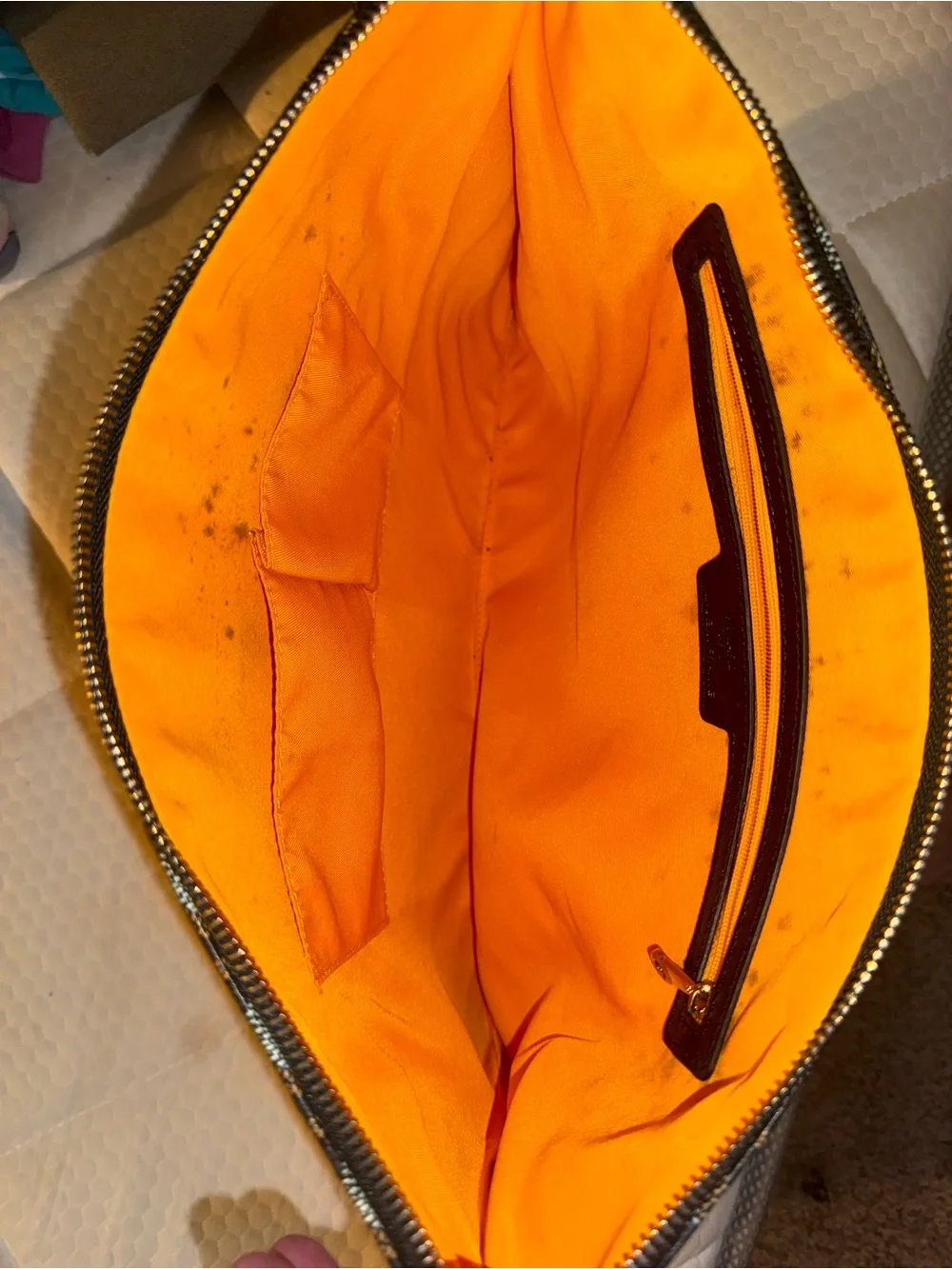 Goyard Orange Interior Zip Pouch